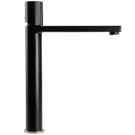 Baterie chiuvetă culoare neagră înălțime 31.5 cm material alamă model Black Gold High [2]