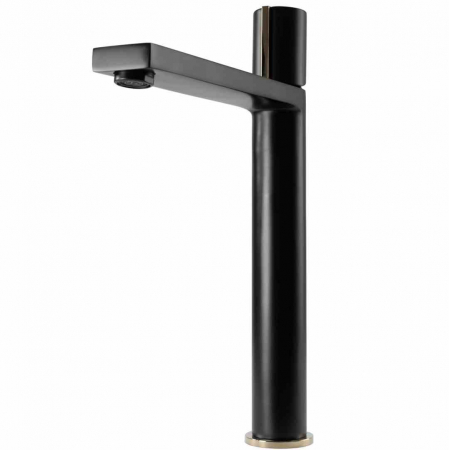 Baterie chiuvetă culoare neagră înălțime 31.5 cm material alamă model Black Gold High [1]
