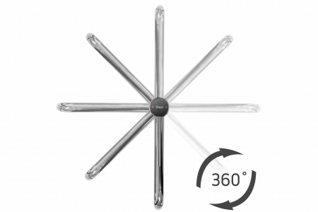 Baterie chiuvetă culoare crom înălțime 34 cm material alamă model Lugano Chrome [3]