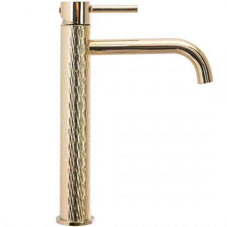 Baterie chiuvetă culoare auriu înălțime 28 cm material alamă model Lungo Art Gold High [1]