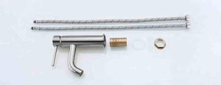 Baterie chiuvetă culoare crom înălțime 16.5 cm material alamă model Lungo Chrome Low [6]
