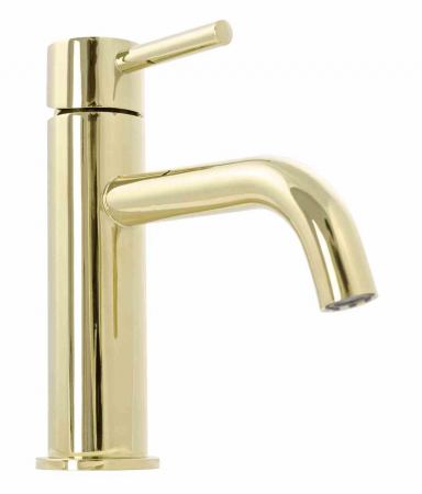 Baterie lavoar culoare auriu înălțime 16.5 cm material alamă model Lungo Gold Low