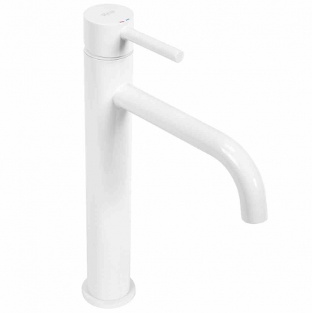 Baterie lavoar culoare albă înălțime 28 cm material alamă model Lungo White High [2]