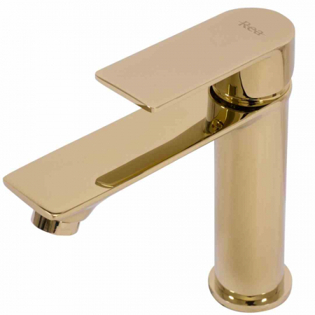 Baterie chiuvetă culoare auriu înălțime 16.5 cm material alamă model Mayson Gold Low [1]
