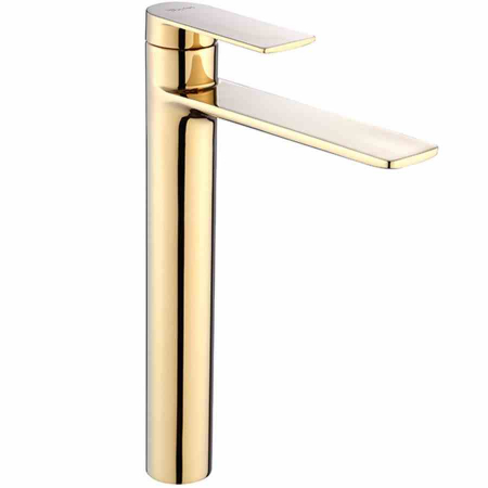 Baterii chiuvetă - Baterie chiuvetă culoare auriu înălțime 29.5 cm material alamă model Storm Gold High