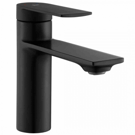 Baterie lavoar culoare neagră înălțime 15 cm material alamă model Storm Black Low