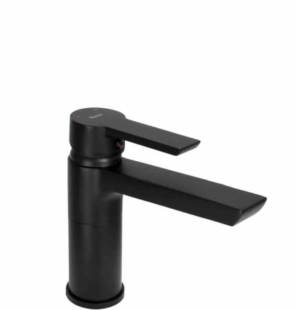 Baterie lavoar culoare neagră înălțime 16 cm material alamă model Argus Black Low