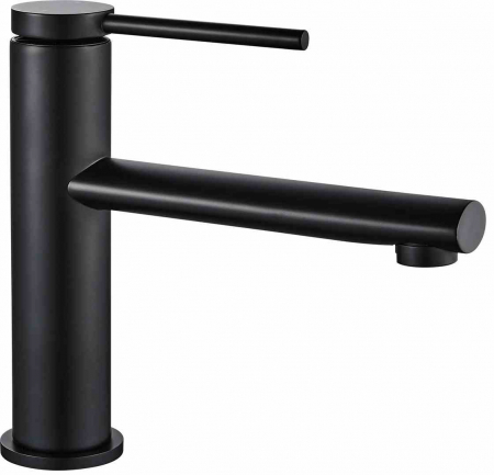 Baterii chiuvetă - Baterie lavoar culoare neagră înălțime 18 cm material alamă model Oval Black Low