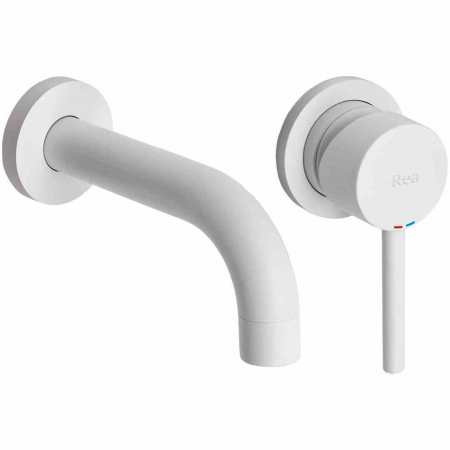 Baterii chiuvetă - Baterie chiuvetă culoare albă înălțime 11 cm material alamă model Lungo White