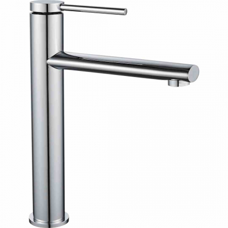 Baterii chiuvetă - Baterie lavoar culoare crom înălțime 27 cm material alamă model Oval Chrome High
