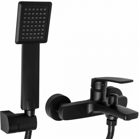 Baterii cadă - Baterie cadă culoare neagră înălțime 10 cm material alamă model Luppo Black