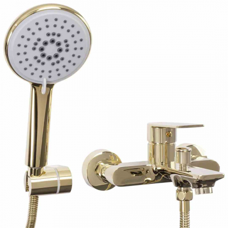 Baterii cadă - Baterie cadă culoare aurie înălțime 10 cm material alamă model Mayson Gold
