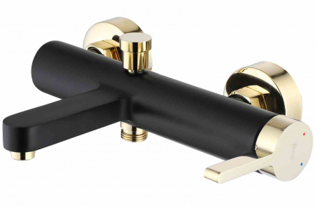 Baterie cadă culoare negru mat înălțime 8.5 cm material alamă model Polo Black Gold [2]
