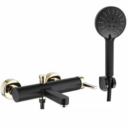 Baterii cadă - Baterie cadă culoare neagră înălțime 8.5 cm material alamă model Polo Black Gold