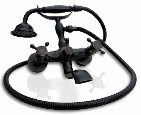 Baterii cadă - Baterie cadă culoare neagră înălțime 26.5 cm material alamă model Retro Old Black