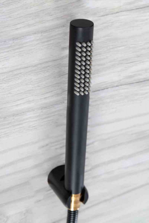 Baterie cadă culoare negru mat înălțime 6 cm material alamă model Salto Black Gold [5]