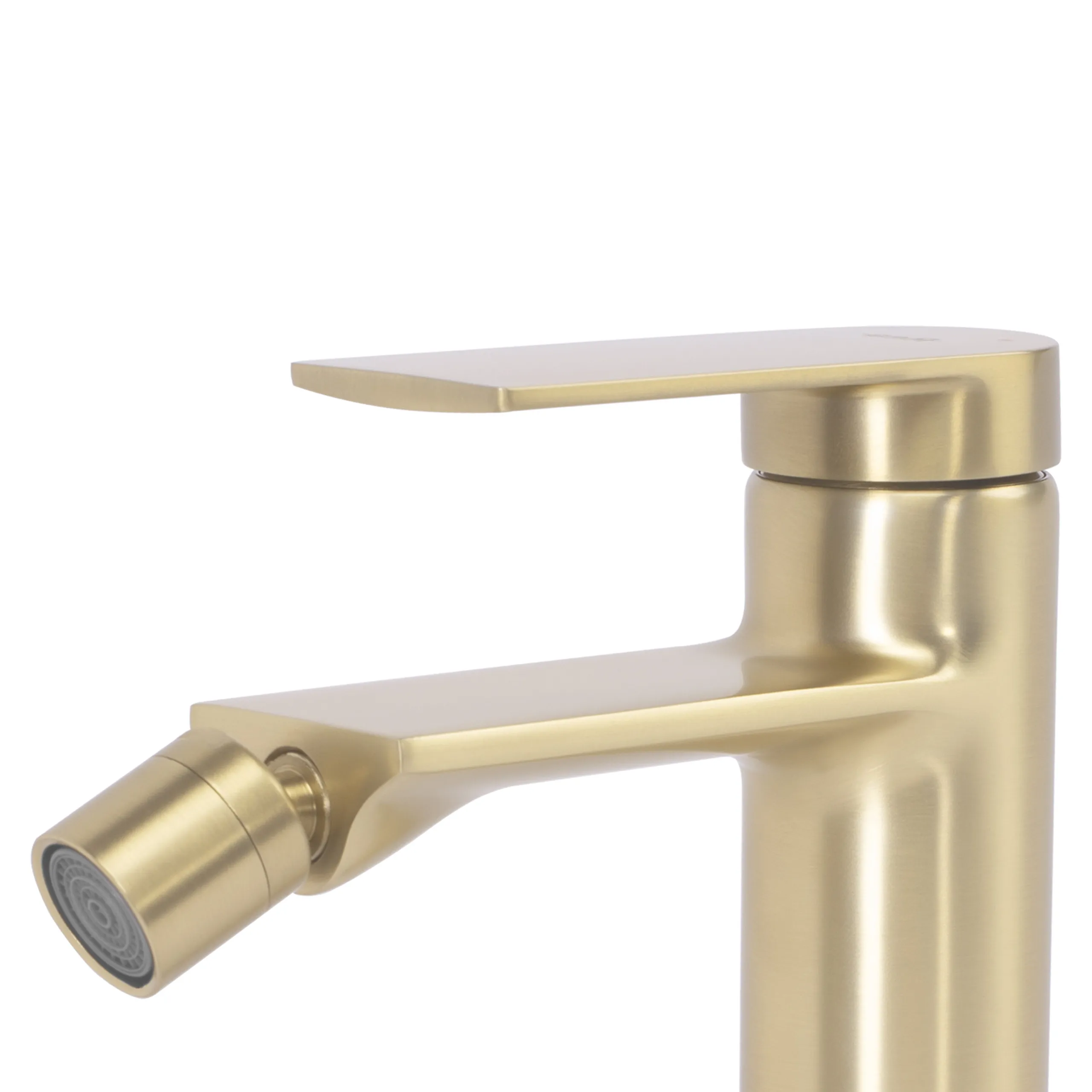 Baterie bideu culoare auriu periat înălțime 14 cm material alamă model Storm Brush Gold [2]