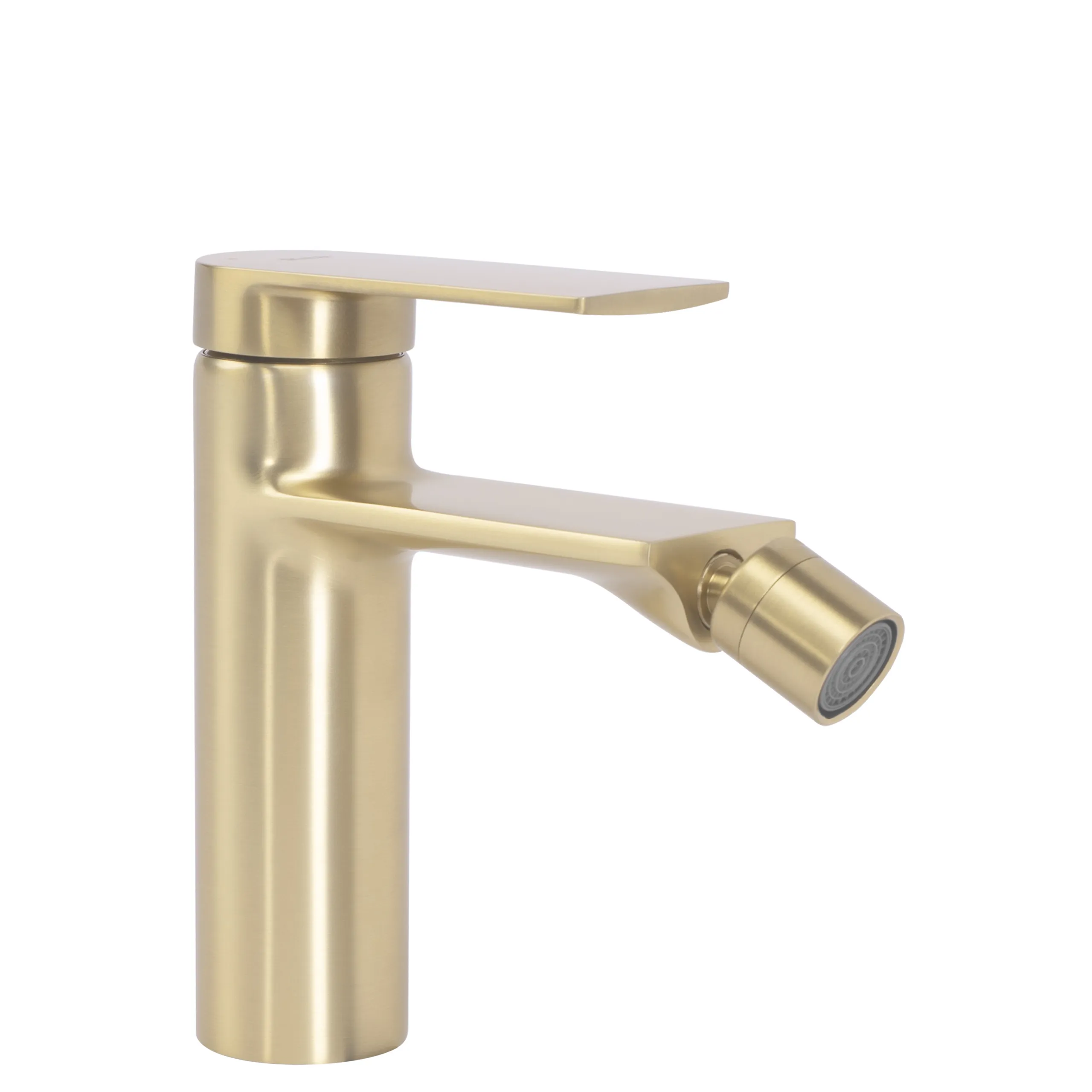 Baterii bideu - Baterie bideu culoare auriu periat înălțime 14 cm material alamă model Storm Brush Gold