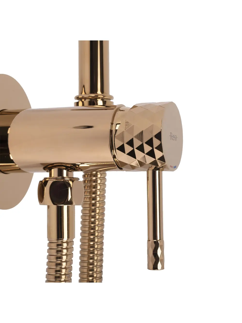 Baterie bideu culoare cupru lucios model Lungo Loop Diamond Copper [1]