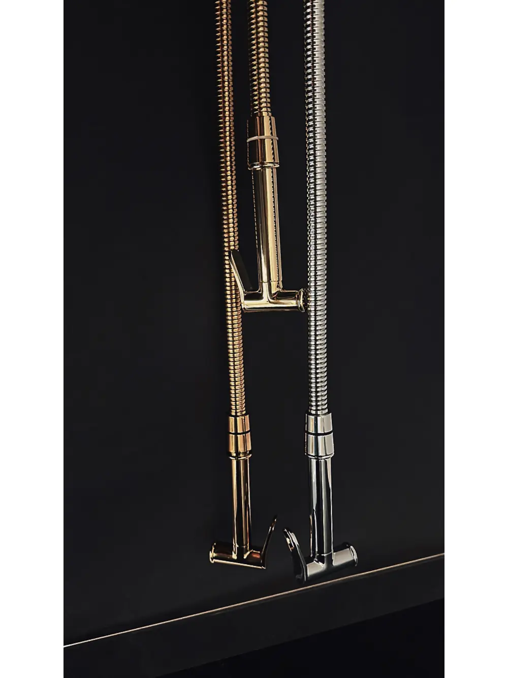 Baterie bideu culoare cupru lucios model Lungo Loop Diamond Copper [5]