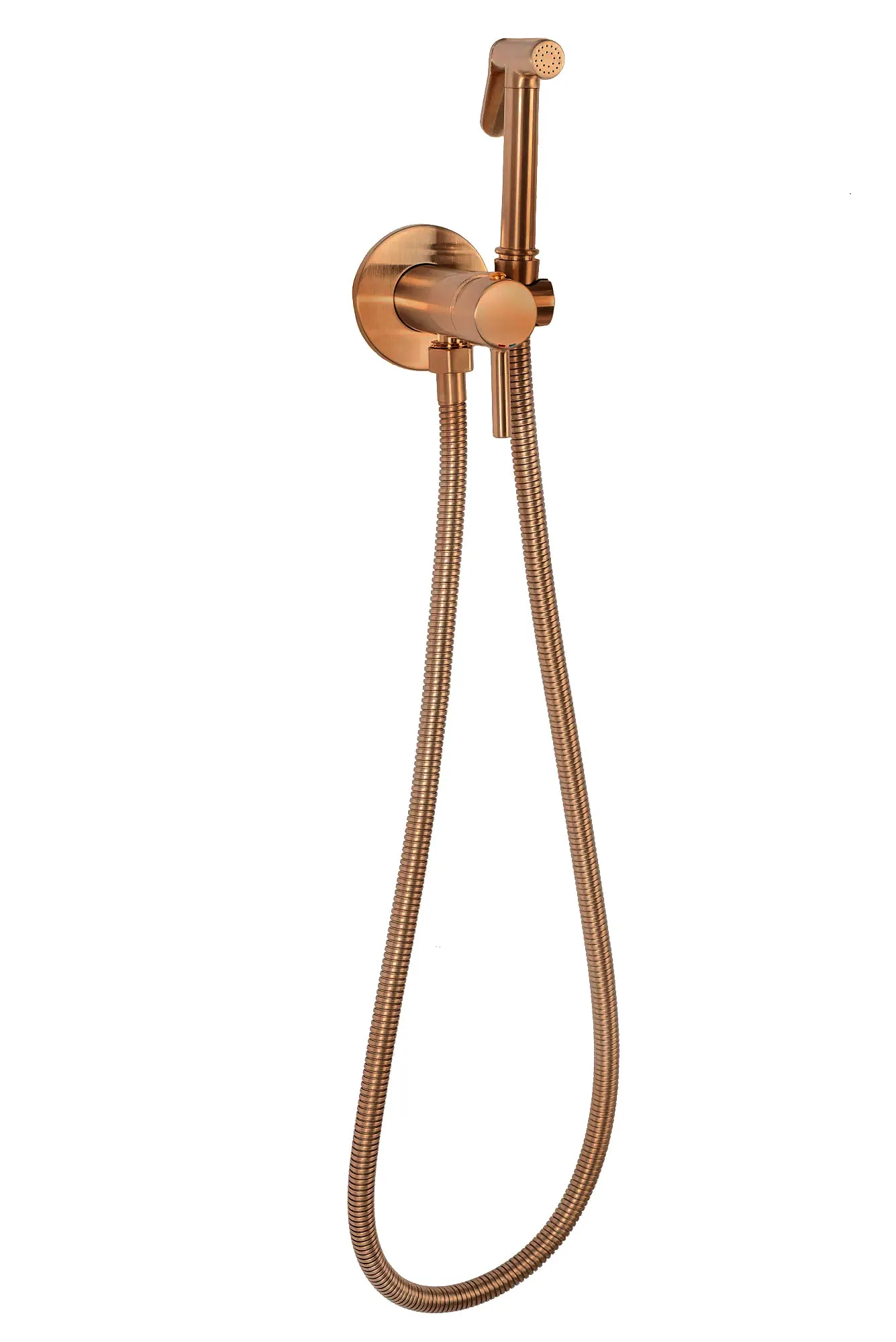 Baterie bideu culoare cupru periat material alamă model Lungo Loop Copper Brushed [5]