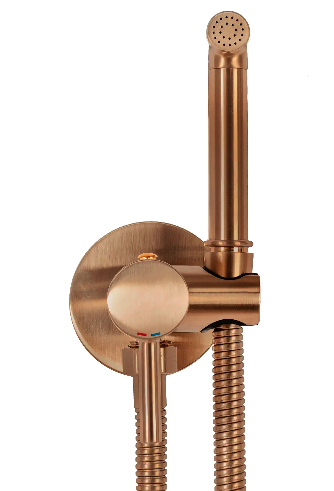 Baterie bideu culoare cupru periat material alamă model Lungo Loop Copper Brushed [1]