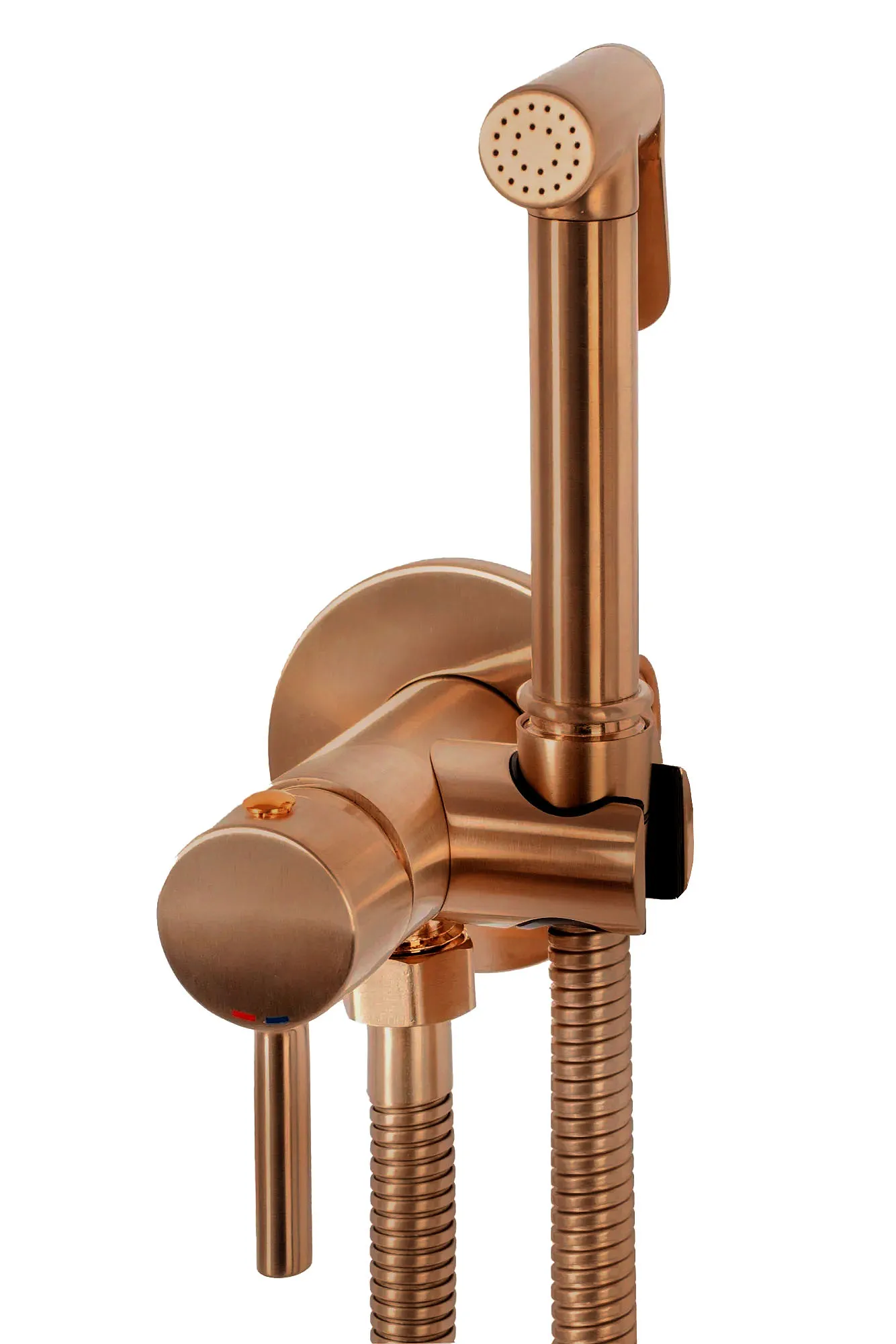 Baterie bideu culoare cupru periat material alamă model Lungo Loop Copper Brushed [2]