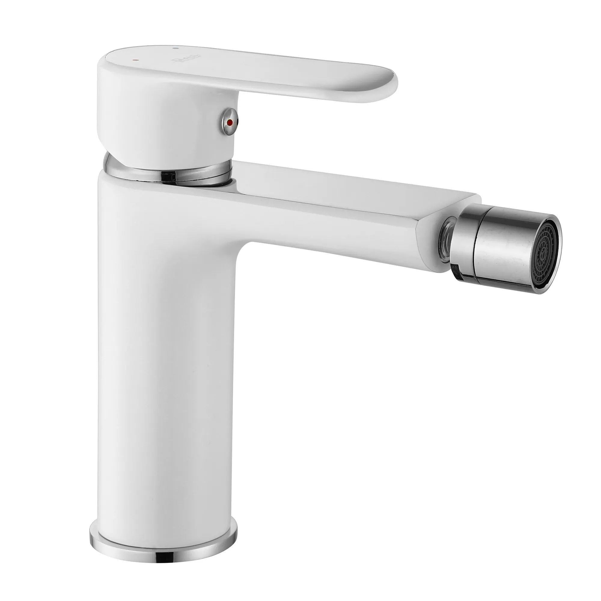 Baterii bideu - Baterie bideu culoare albă înălțime 16 cm material alamă model Bloom White/Chrome