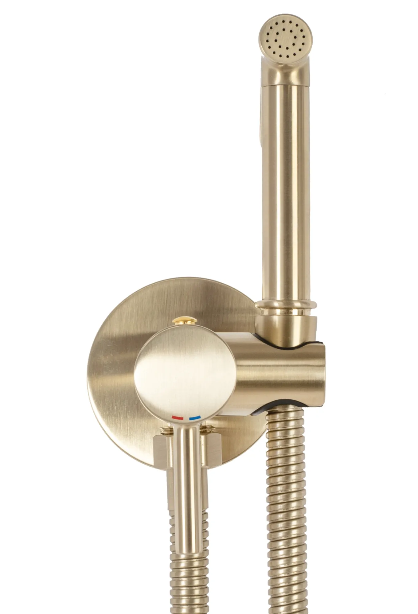 Baterie bideu culoare auriu periat înălțime 11 cm material alamă model Loop Gold Brushed [2]