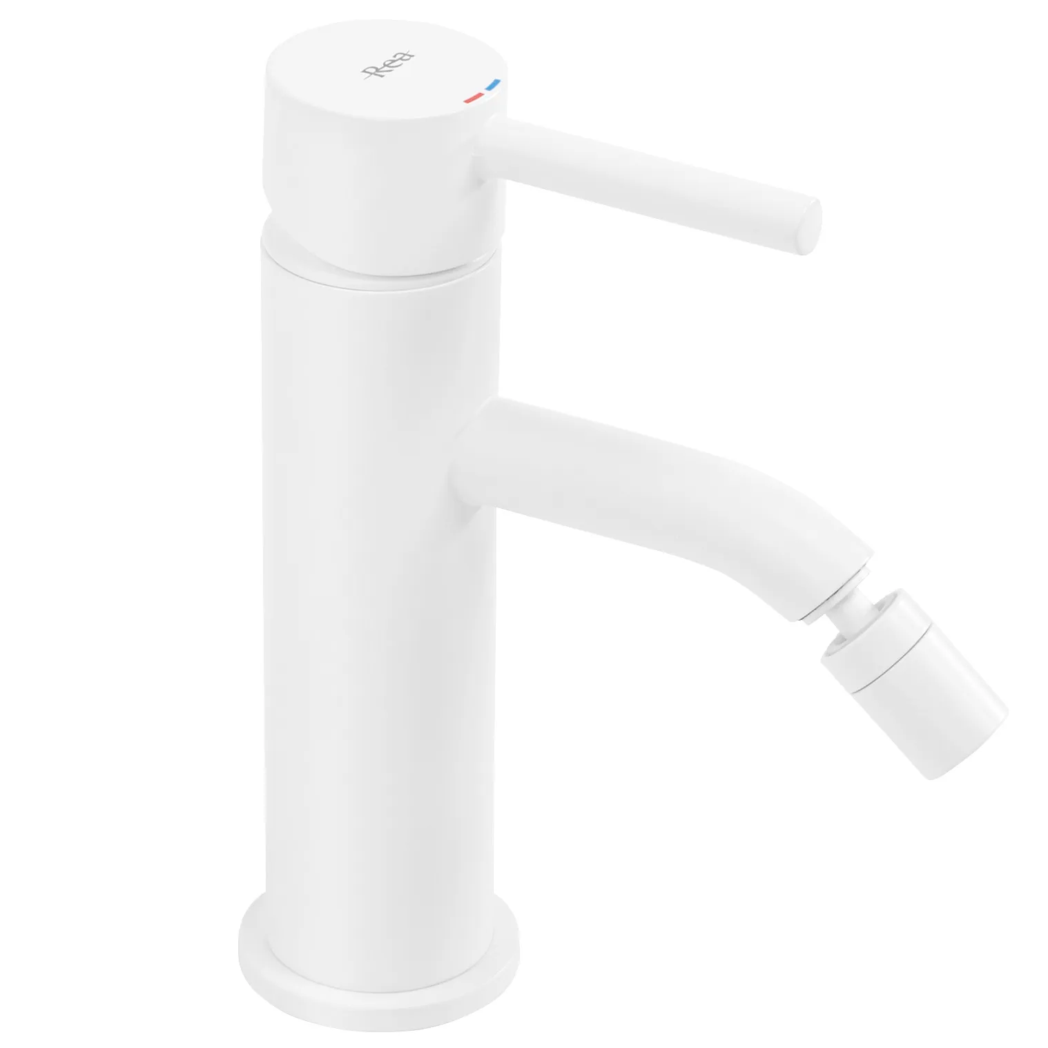 Baterii bideu - Baterie bideu culoare albă înălțime 17 cm material alamă model Lungo White Matt