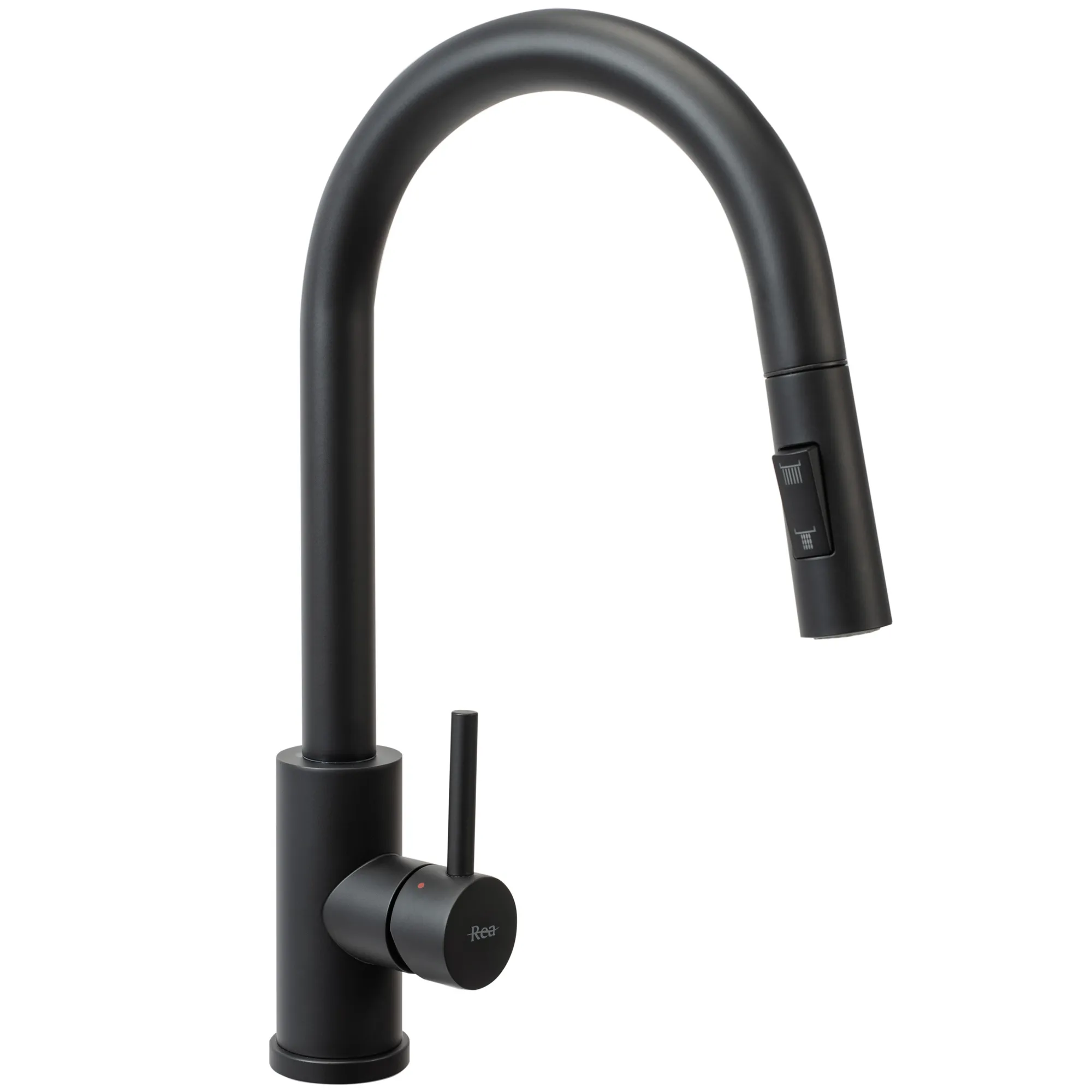 Baterii bucătărie - Baterie bucătărie culoare negru mat înălțime 39 cm material alamă model Fresh Black Mat