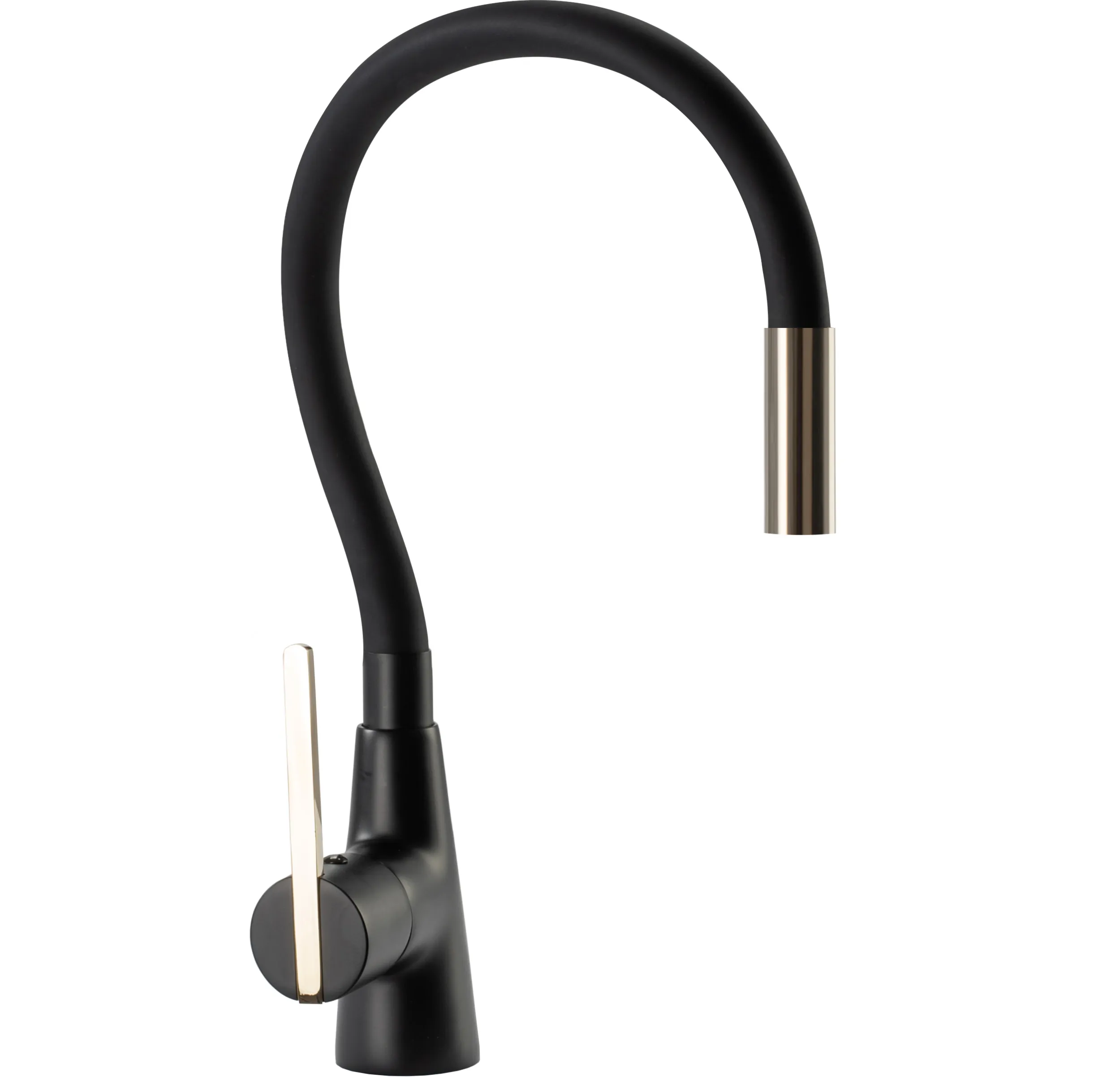 Baterie bucătărie culoare negru mat înălțime 63 cm material alamă model Icon Black Gold [1]