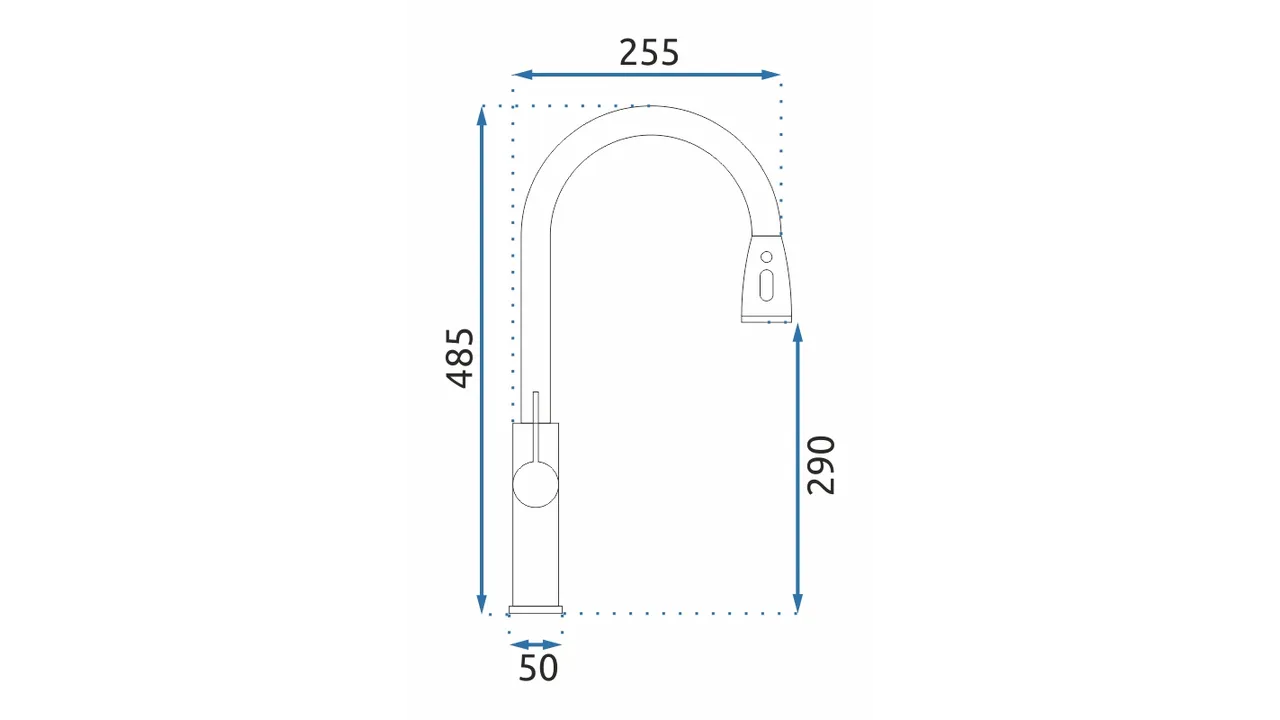 Baterie bucătărie culoare crom periat înălțime 48 cm material alamă model Nest Chrome Brushed [6]