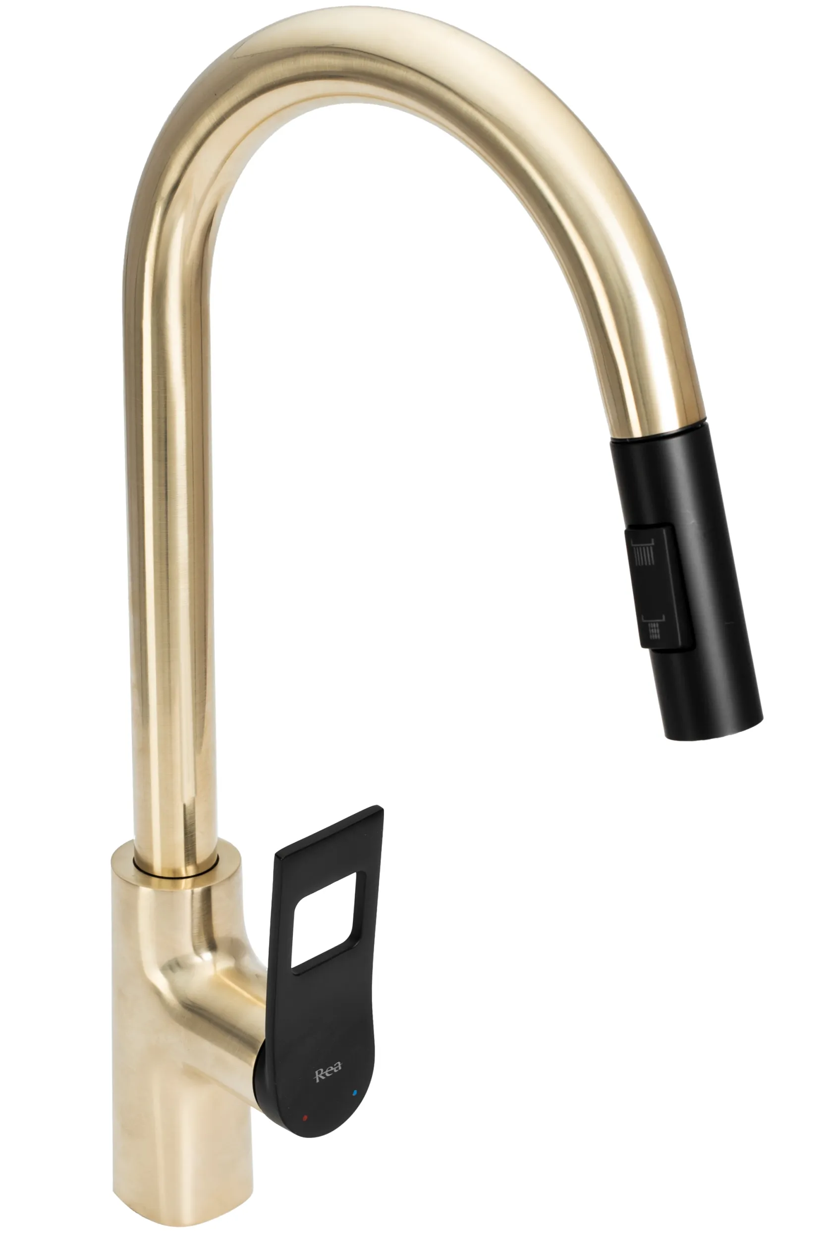 Baterie bucătărie culoare auriu periat înălțime 43 cm material alamă model Soul Brushed Gold/Black [1]