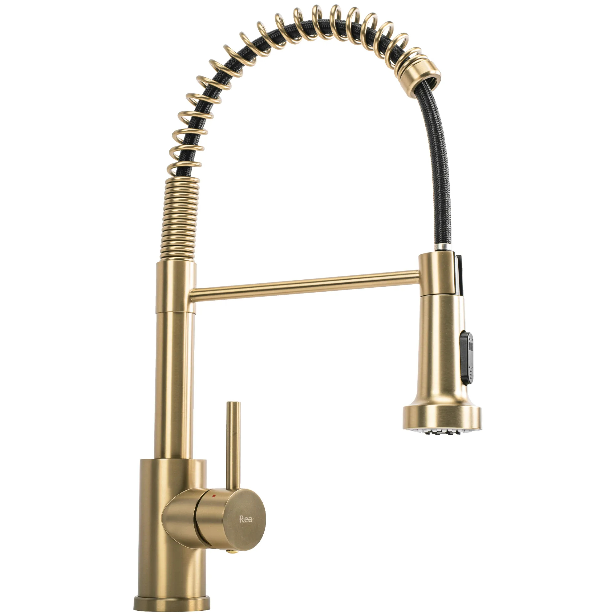 Baterii bucătărie - Baterie bucătărie culoare auriu periat înălțime 42 cm material alamă model Colin Brushed Gold