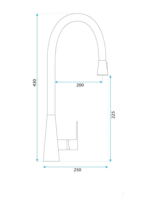 Baterie bucătărie culoare auriu periat înălțime 43 cm material alamă model Mild Gold Brushed [8]