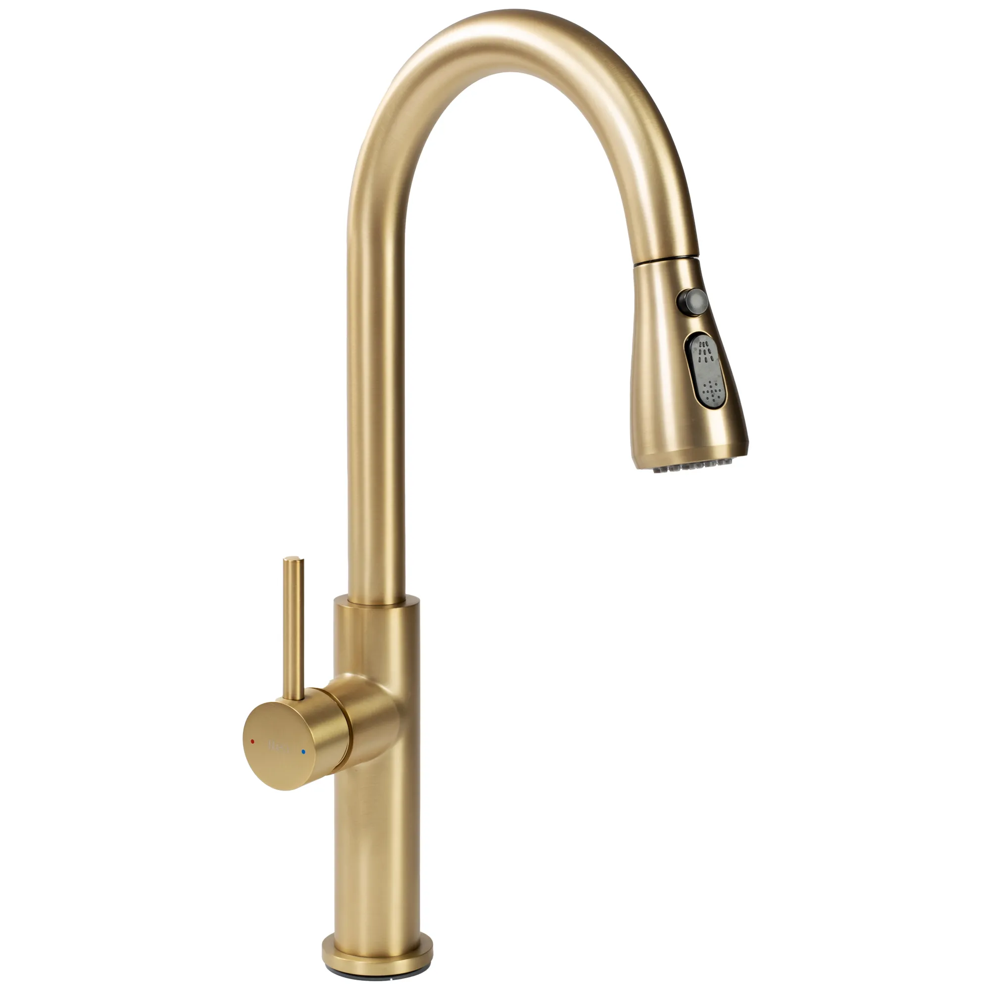 Baterii bucătărie - Baterie bucătărie culoare auriu periat înălțime 48 cm material alamă model Nest Gold Brushed