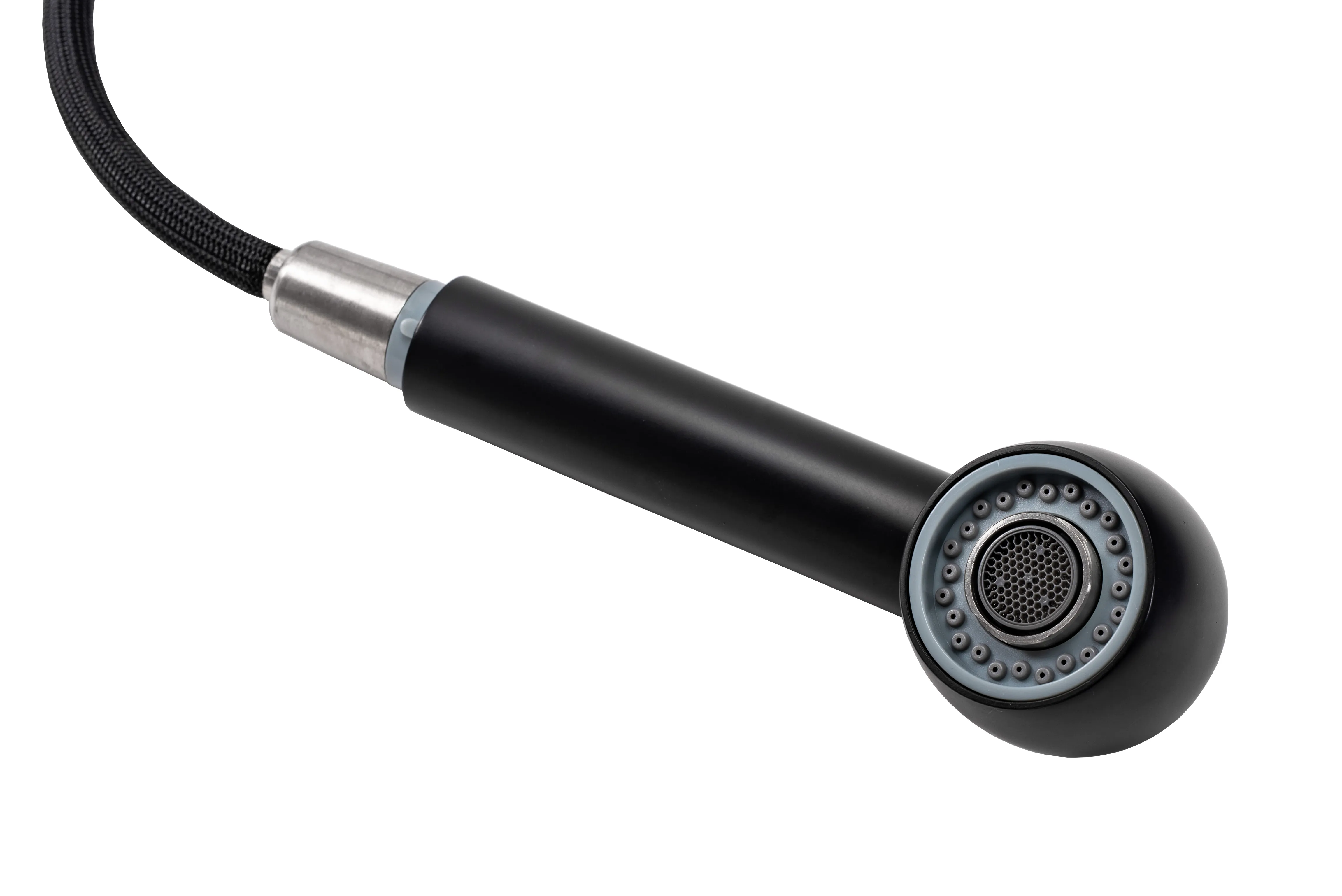 Baterie bucătărie culoare negru mat înălțime 34 cm material alamă model Troy Black [4]