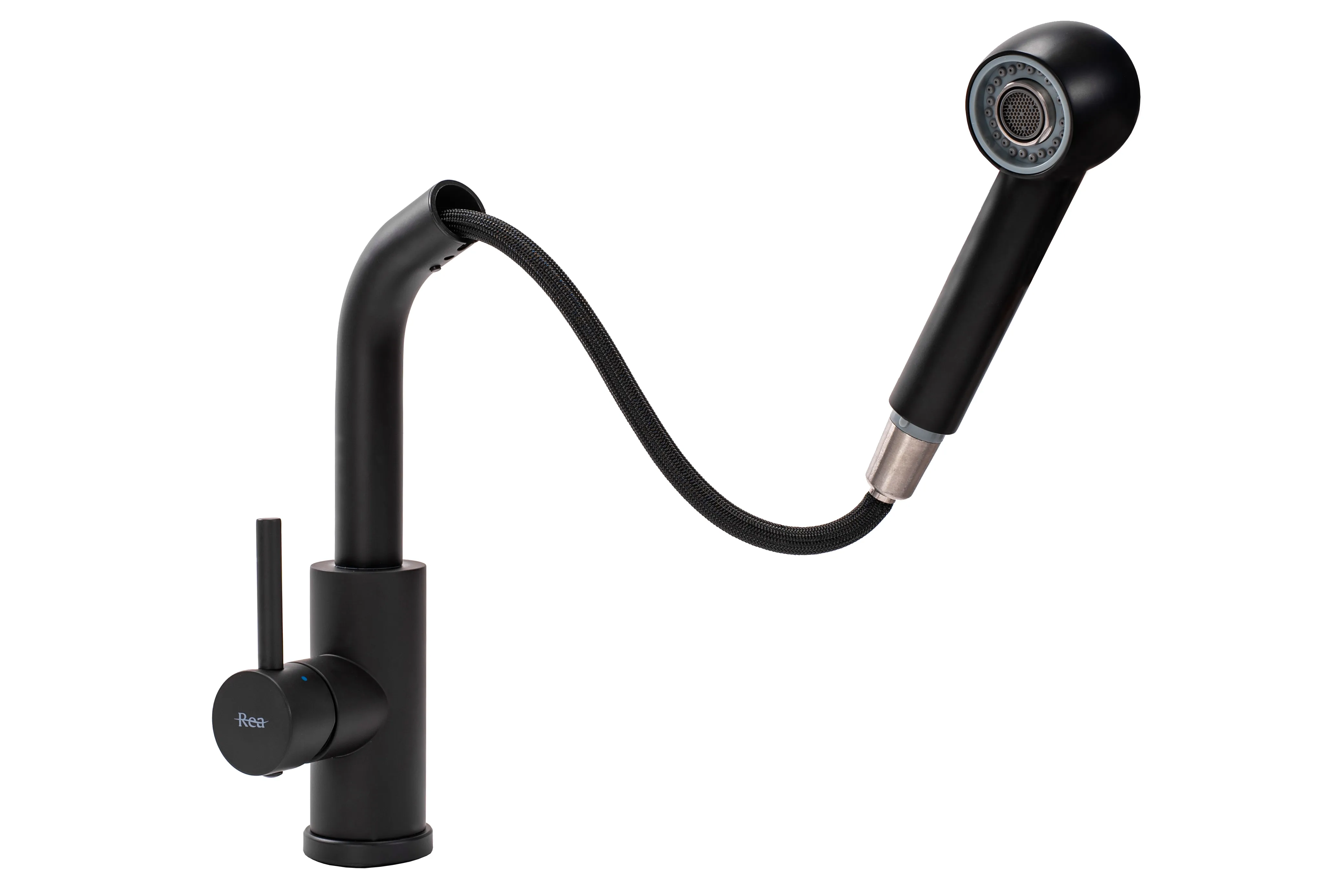 Baterie bucătărie culoare negru mat înălțime 34 cm material alamă model Troy Black [2]