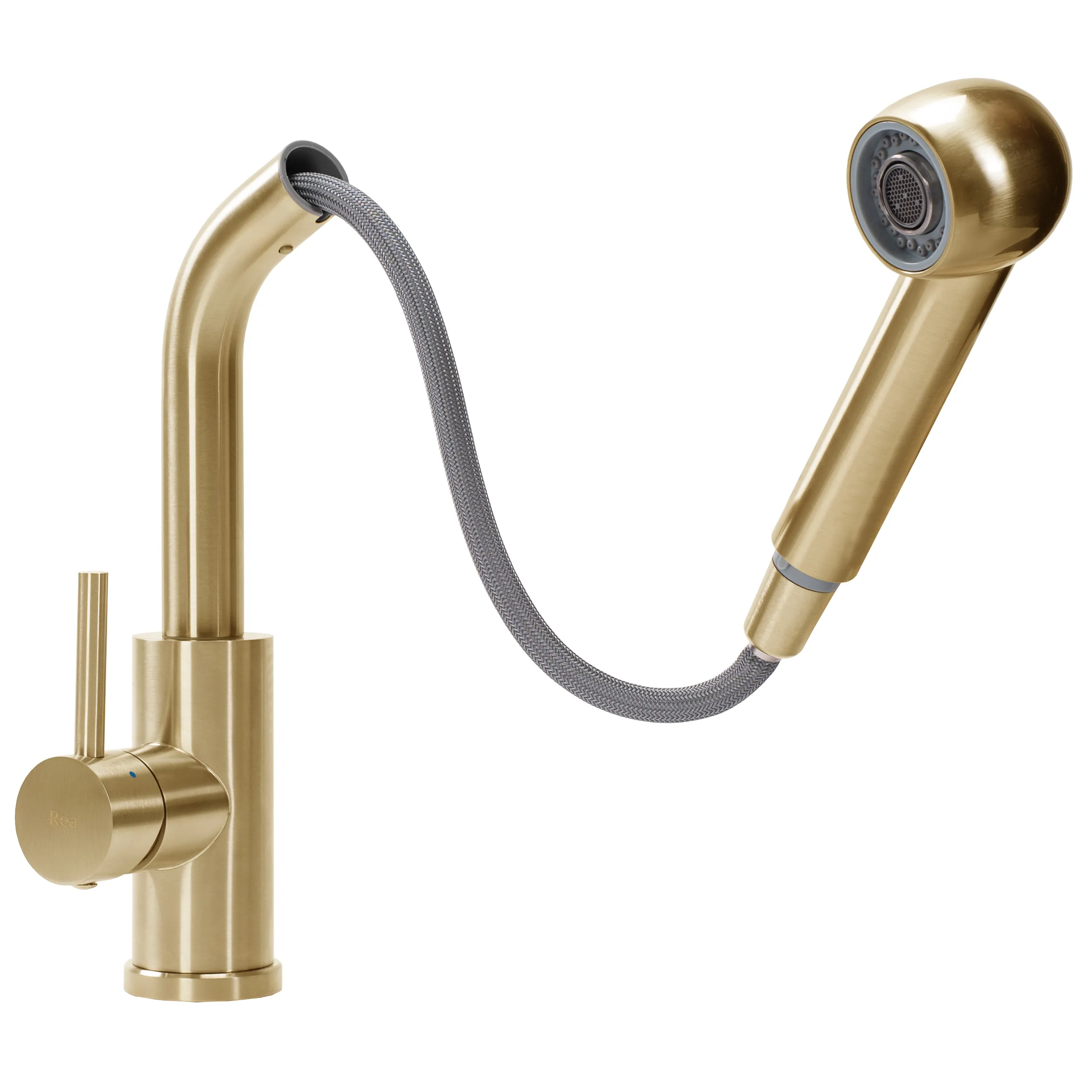 Baterie bucătărie culoare auriu periat înălțime 34 cm material alamă model Troy Gold Brushed [2]