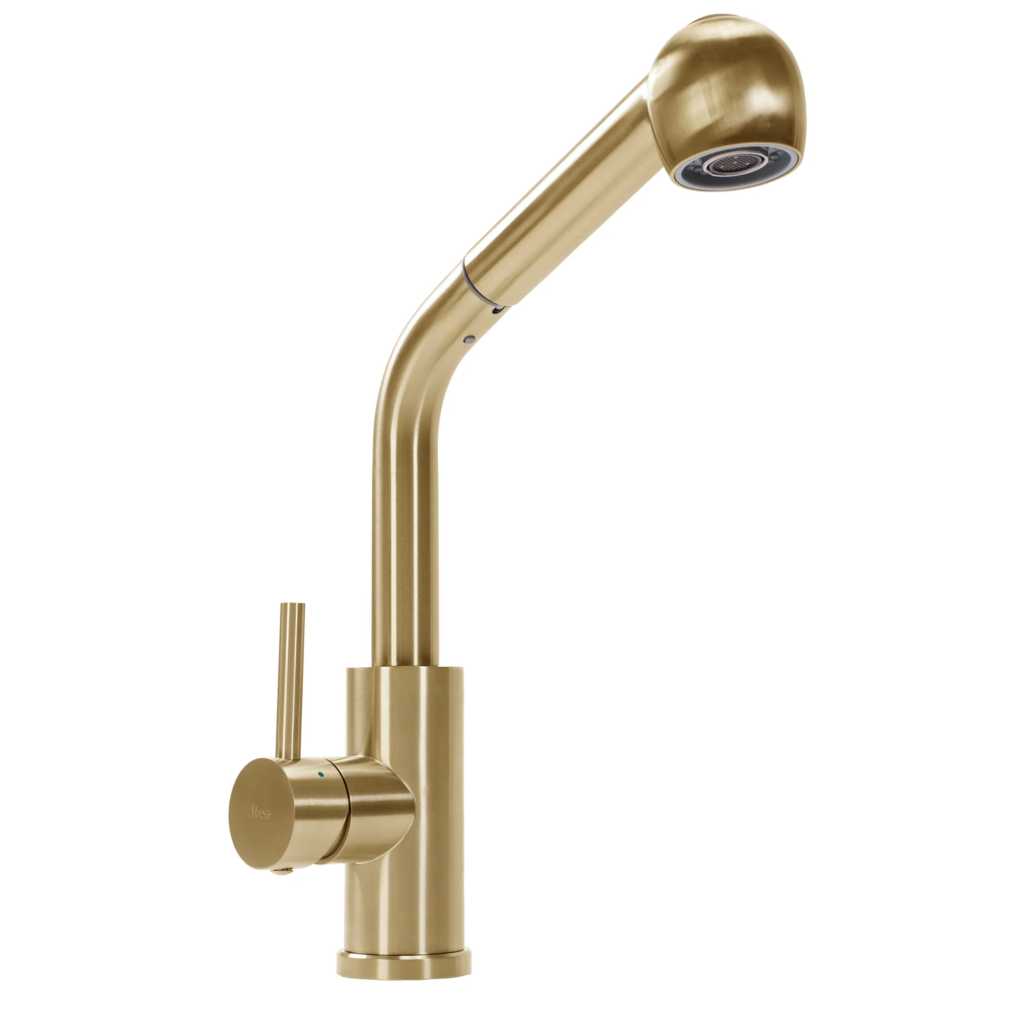 Baterii bucătărie - Baterie bucătărie culoare auriu periat înălțime 34 cm material alamă model Troy Gold Brushed