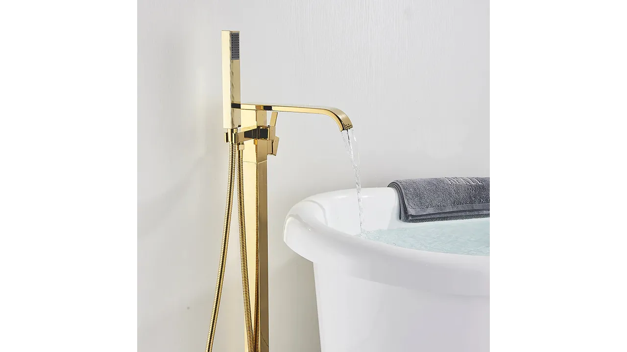 Baterie cadă de podea culoare aurie înălțime 112 cm material alamă model Carat Gold [3]