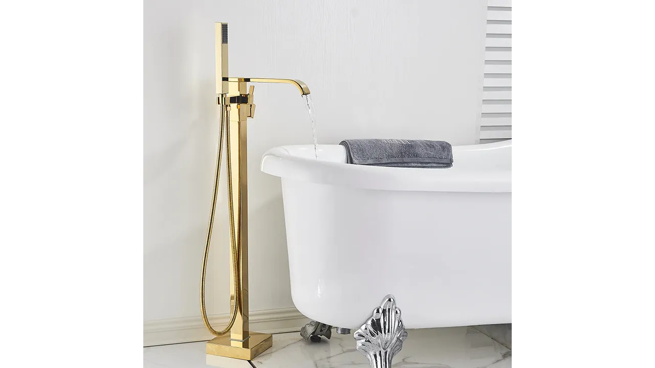 Baterie cadă de podea culoare aurie înălțime 112 cm material alamă model Carat Gold [1]