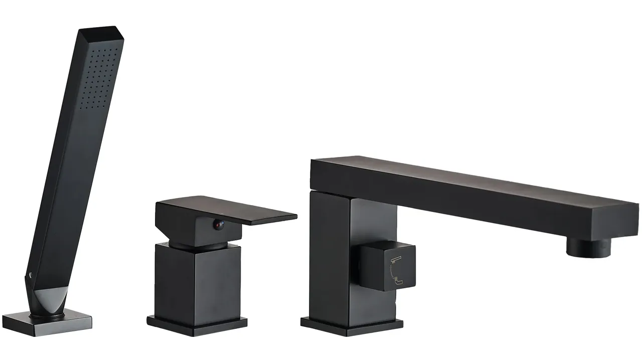 Baterii cadă - Baterie cadă culoare neagră înălțime 21.5 cm material alamă model Glen Black