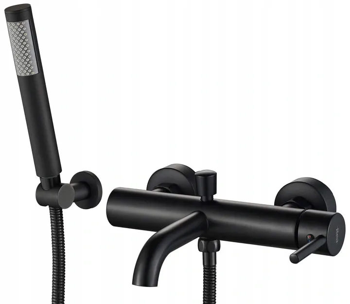 Baterie cadă culoare negru mat înălțime 4.5 cm material alamă model Lungo Black [1]