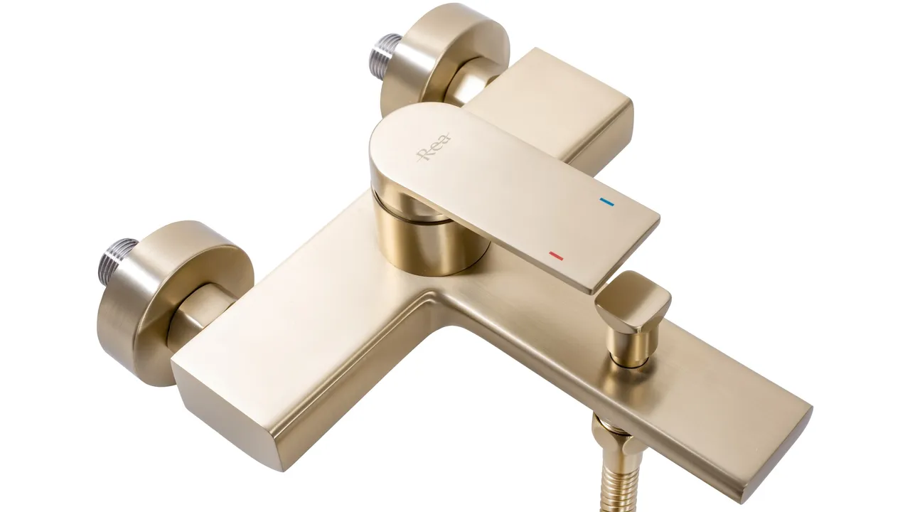 Baterie cadă culoare auriu periat înălțime 9.5 cm material alamă model Verso Gold Brushed [3]