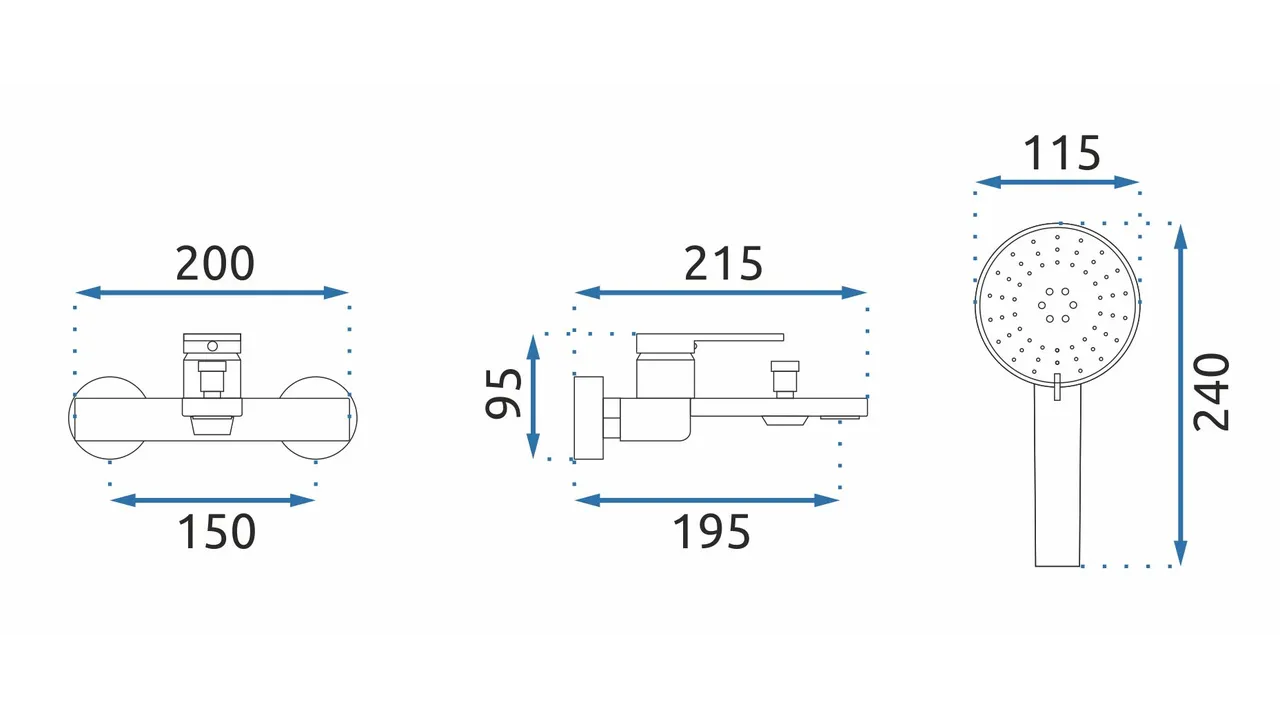 Baterie cadă culoare auriu periat înălțime 9.5 cm material alamă model Verso Gold Brushed [7]