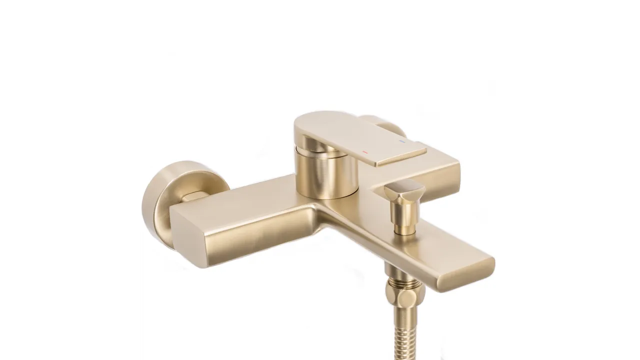 Baterie cadă culoare auriu periat înălțime 9.5 cm material alamă model Verso Gold Brushed [2]