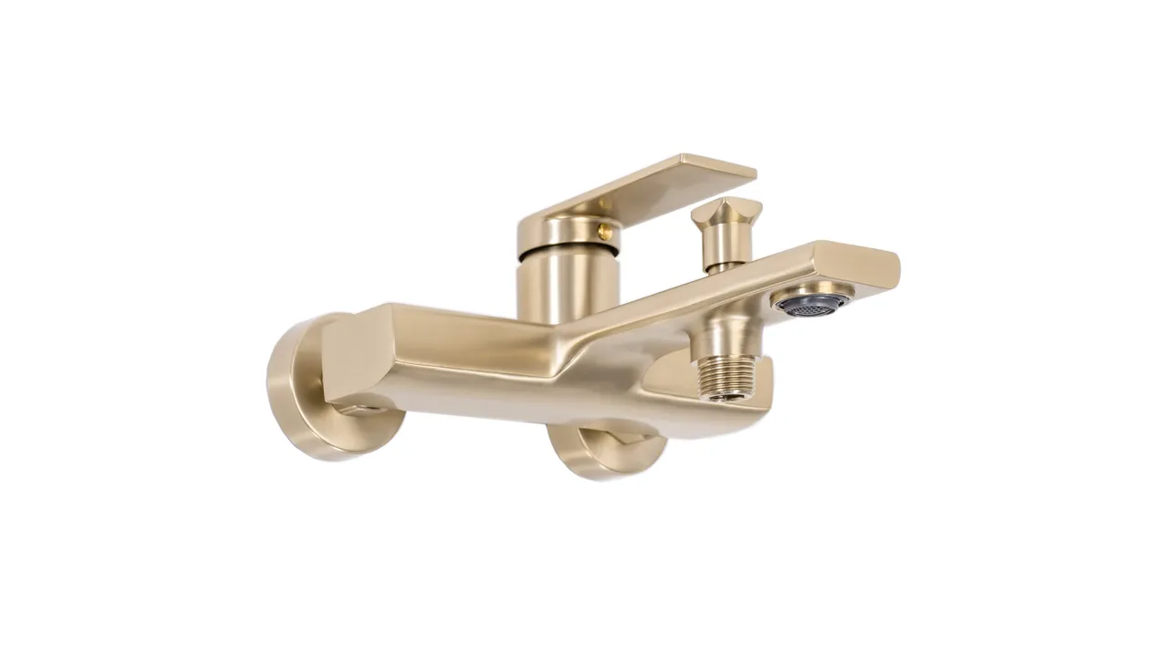 Baterie cadă culoare auriu periat înălțime 9.5 cm material alamă model Verso Gold Brushed [4]