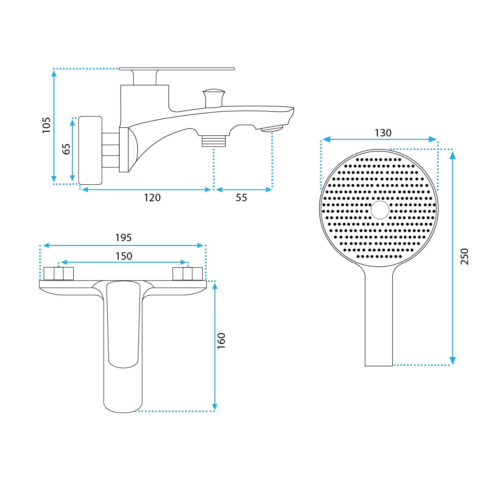 Baterie cadă culoare auriu înălțime 10 cm material alamă/ABS model Jager Gold [4]